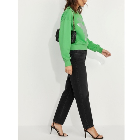 SOLD GANNI Isoli Butterfly Sweatshirt, Kelly Green, XXS - Picture 5 of 13